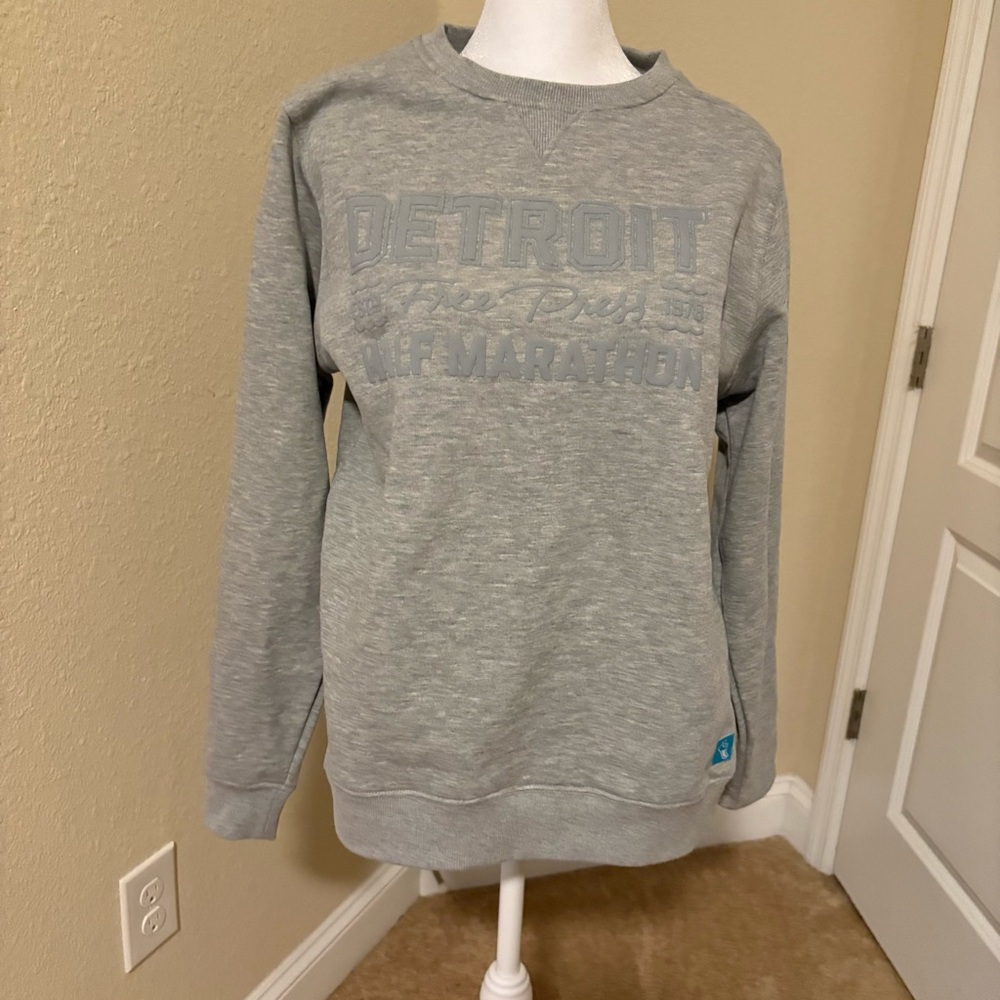 Gray Detroit Half Marathon Sweatshirt